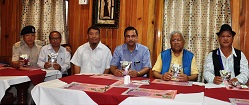 The Governor of Arunachal Pradesh Shri P.B. Acharya with the members of  business community from Daporijo on 29th June 2017.